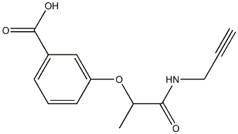 3-[1-(prop-2-yn-1-ylcarbamoyl)ethoxy]benzoic acid 结构式