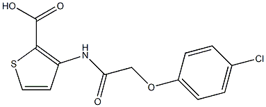 3-[2-(4-chlorophenoxy)acetamido]thiophene-2-carboxylic acid 结构式