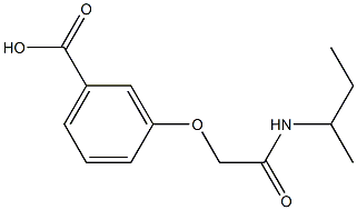 3-[2-(sec-butylamino)-2-oxoethoxy]benzoic acid 结构式