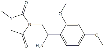 3-[2-amino-2-(2,4-dimethoxyphenyl)ethyl]-1-methylimidazolidine-2,4-dione 结构式