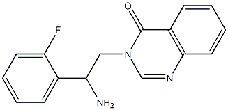 3-[2-amino-2-(2-fluorophenyl)ethyl]-3,4-dihydroquinazolin-4-one 结构式