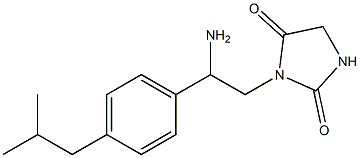 3-[2-amino-2-(4-isobutylphenyl)ethyl]imidazolidine-2,4-dione 结构式