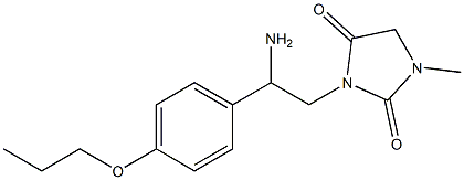 3-[2-amino-2-(4-propoxyphenyl)ethyl]-1-methylimidazolidine-2,4-dione 结构式