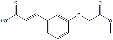 3-[3-(2-methoxy-2-oxoethoxy)phenyl]prop-2-enoic acid 结构式