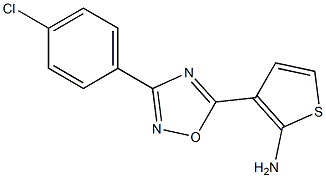 3-[3-(4-chlorophenyl)-1,2,4-oxadiazol-5-yl]thiophen-2-amine 结构式