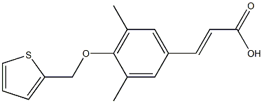 3-[3,5-dimethyl-4-(thiophen-2-ylmethoxy)phenyl]prop-2-enoic acid 结构式