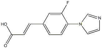 3-[3-fluoro-4-(1H-imidazol-1-yl)phenyl]prop-2-enoic acid 结构式