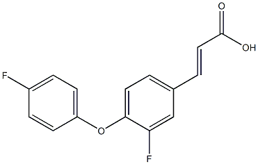 3-[3-fluoro-4-(4-fluorophenoxy)phenyl]prop-2-enoic acid 结构式