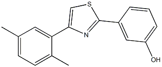 3-[4-(2,5-dimethylphenyl)-1,3-thiazol-2-yl]phenol 结构式