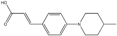 3-[4-(4-methylpiperidin-1-yl)phenyl]prop-2-enoic acid 结构式