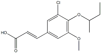 3-[4-(butan-2-yloxy)-3-chloro-5-methoxyphenyl]prop-2-enoic acid 结构式