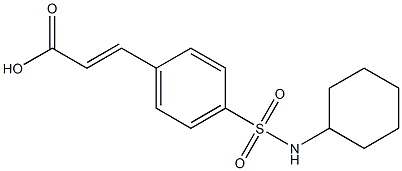 3-[4-(cyclohexylsulfamoyl)phenyl]prop-2-enoic acid 结构式