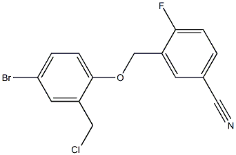 3-[4-bromo-2-(chloromethyl)phenoxymethyl]-4-fluorobenzonitrile 结构式