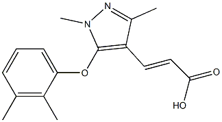 3-[5-(2,3-dimethylphenoxy)-1,3-dimethyl-1H-pyrazol-4-yl]prop-2-enoic acid 结构式