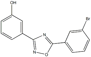 3-[5-(3-bromophenyl)-1,2,4-oxadiazol-3-yl]phenol 结构式