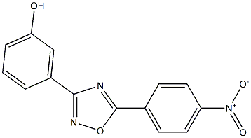 3-[5-(4-nitrophenyl)-1,2,4-oxadiazol-3-yl]phenol 结构式