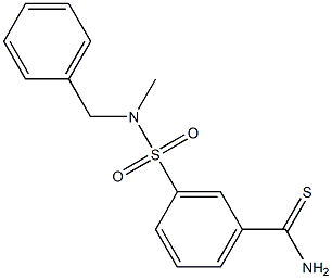 3-[benzyl(methyl)sulfamoyl]benzene-1-carbothioamide 结构式