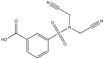 3-[bis(cyanomethyl)sulfamoyl]benzoic acid 结构式