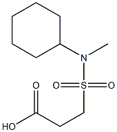 3-[cyclohexyl(methyl)sulfamoyl]propanoic acid 结构式