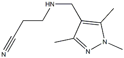 3-{[(1,3,5-trimethyl-1H-pyrazol-4-yl)methyl]amino}propanenitrile 结构式