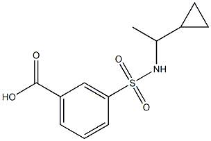 3-{[(1-cyclopropylethyl)amino]sulfonyl}benzoic acid 结构式