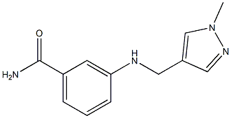 3-{[(1-methyl-1H-pyrazol-4-yl)methyl]amino}benzamide 结构式