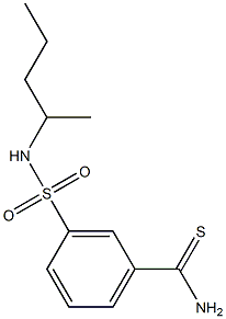 3-{[(1-methylbutyl)amino]sulfonyl}benzenecarbothioamide 结构式