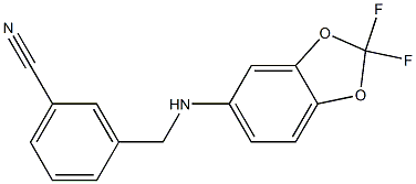 3-{[(2,2-difluoro-2H-1,3-benzodioxol-5-yl)amino]methyl}benzonitrile 结构式