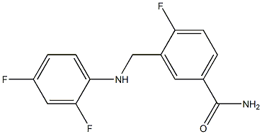 3-{[(2,4-difluorophenyl)amino]methyl}-4-fluorobenzamide 结构式