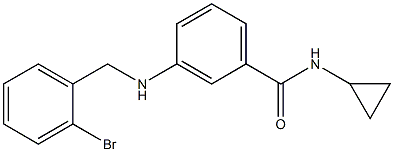 3-{[(2-bromophenyl)methyl]amino}-N-cyclopropylbenzamide 结构式