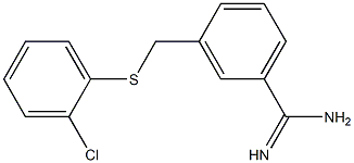 3-{[(2-chlorophenyl)sulfanyl]methyl}benzene-1-carboximidamide 结构式