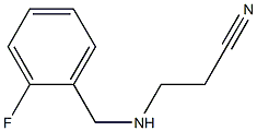 3-{[(2-fluorophenyl)methyl]amino}propanenitrile 结构式