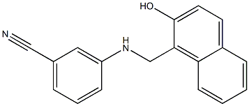 3-{[(2-hydroxynaphthalen-1-yl)methyl]amino}benzonitrile 结构式