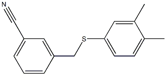 3-{[(3,4-dimethylphenyl)sulfanyl]methyl}benzonitrile 结构式