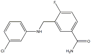 3-{[(3-chlorophenyl)amino]methyl}-4-fluorobenzamide 结构式
