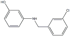 3-{[(3-chlorophenyl)methyl]amino}phenol 结构式