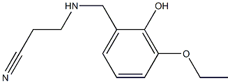 3-{[(3-ethoxy-2-hydroxyphenyl)methyl]amino}propanenitrile 结构式