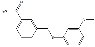 3-{[(3-methoxyphenyl)sulfanyl]methyl}benzene-1-carboximidamide 结构式