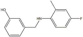 3-{[(4-fluoro-2-methylphenyl)amino]methyl}phenol 结构式