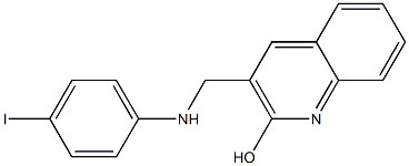 3-{[(4-iodophenyl)amino]methyl}quinolin-2-ol 结构式