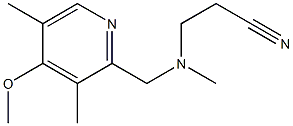 3-{[(4-methoxy-3,5-dimethylpyridin-2-yl)methyl](methyl)amino}propanenitrile 结构式