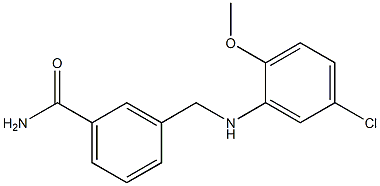 3-{[(5-chloro-2-methoxyphenyl)amino]methyl}benzamide 结构式
