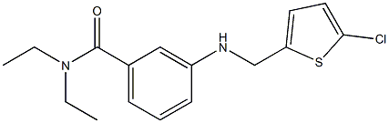 3-{[(5-chlorothiophen-2-yl)methyl]amino}-N,N-diethylbenzamide 结构式