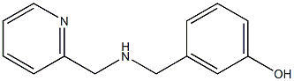 3-{[(pyridin-2-ylmethyl)amino]methyl}phenol 结构式