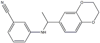 3-{[1-(2,3-dihydro-1,4-benzodioxin-6-yl)ethyl]amino}benzonitrile 结构式