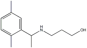 3-{[1-(2,5-dimethylphenyl)ethyl]amino}propan-1-ol 结构式