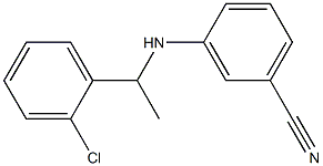 3-{[1-(2-chlorophenyl)ethyl]amino}benzonitrile 结构式