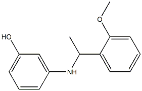 3-{[1-(2-methoxyphenyl)ethyl]amino}phenol 结构式