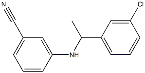 3-{[1-(3-chlorophenyl)ethyl]amino}benzonitrile 结构式