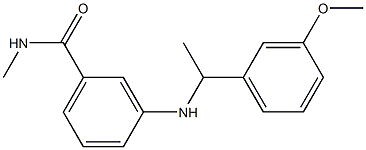 3-{[1-(3-methoxyphenyl)ethyl]amino}-N-methylbenzamide 结构式